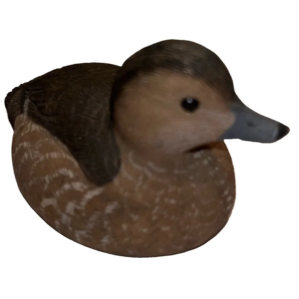 Vtg 1987 Boyds Collection Masters Series Redhead Hen Duck Decoy Signed #9021